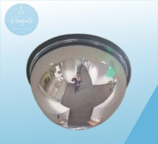 Road safety convex mirror