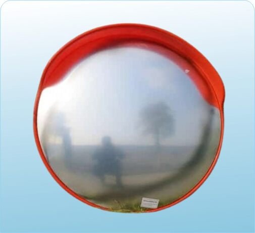 Road safety convex mirror